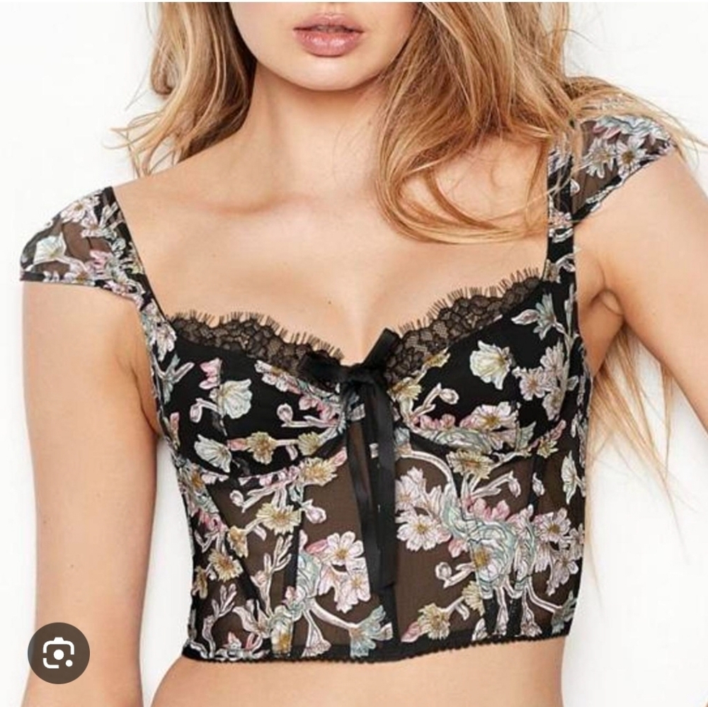 Victoria secret, Dream Angels black lace corset top